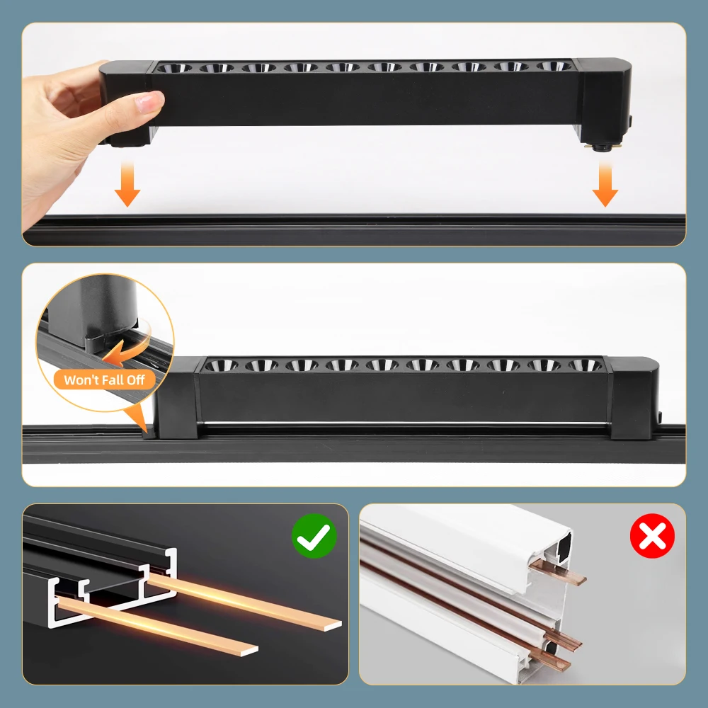 أضواء المسارات led مصباح السقف مصابيح كشاف صغيرة الحجم 110 فولت-220 فولت 10 واط 20 واط بقعة Led المسار السكك الحديدية تركيبة إضاءة الأضواء الملابس متجر السكك الحديدية