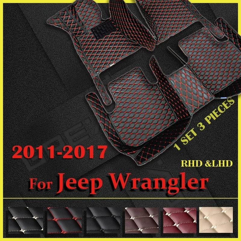 

Car floor mats for Jeep Wrangler（TWO DOOR）2011 2012 2013 2014 2015 2016 2017 Custom auto foot Pads automobile