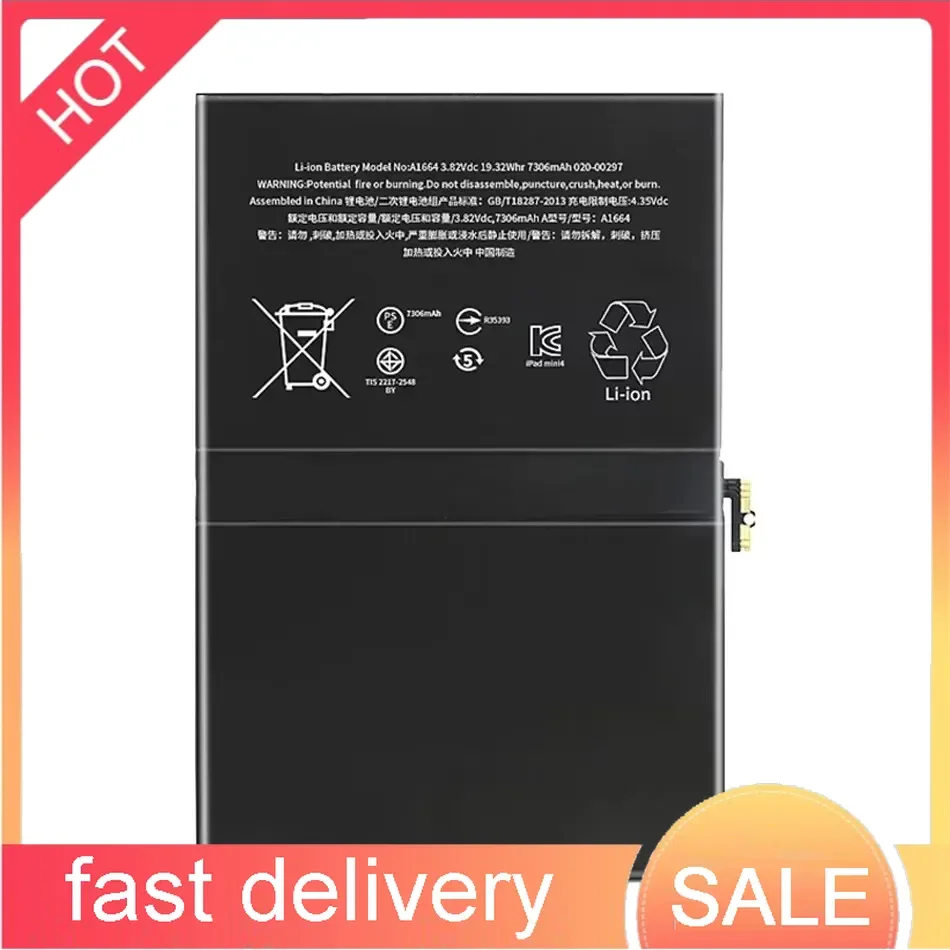 pro97 For Apple iPad Pro 9.7 A1673 A1674 A1675 7306mAh Ultra-Power Tablet Battery