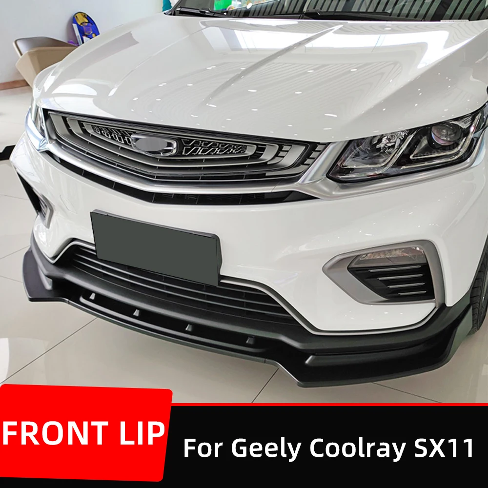 For Geely Coolray SX11 2019 2020 2021 2022 Car Styling Front Shovel Front Bumper Canard Lip Splitter Body Shovels Accessories