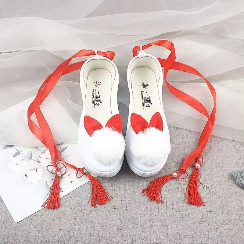Canvas Hanfu Shoes Modern Cosplay Dance Women Chinese Traditional Ladies Dancing Shoes For Women Ancient Dynasty Stage Party