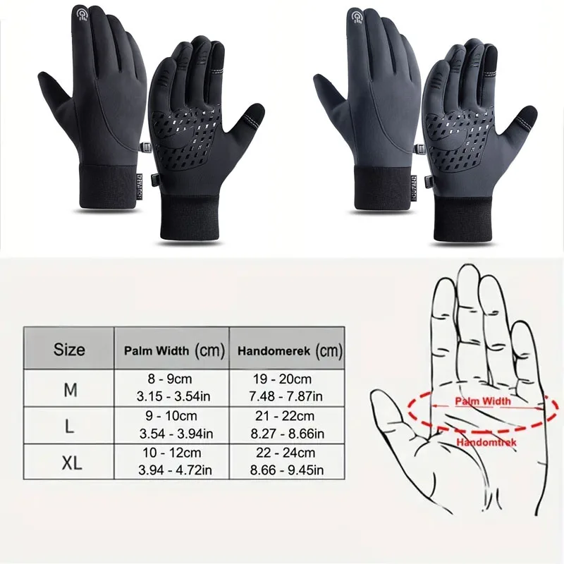 KoKossi Winter Touch Screen Waterproof Windproof Gloves Waterproof Cycling Gloves Thermal Fleece Ski Gloves Outdoor Motorcycle image 6