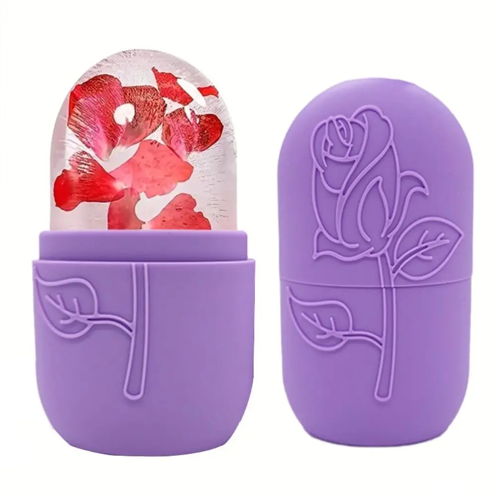 Rullo di ghiaccio in silicone aggiornato per strumenti per la cura della pelle di bellezza del viso Massaggiatore facciale riutilizzabile Lifting del viso Stampo per ghiaccio Occhi e collo