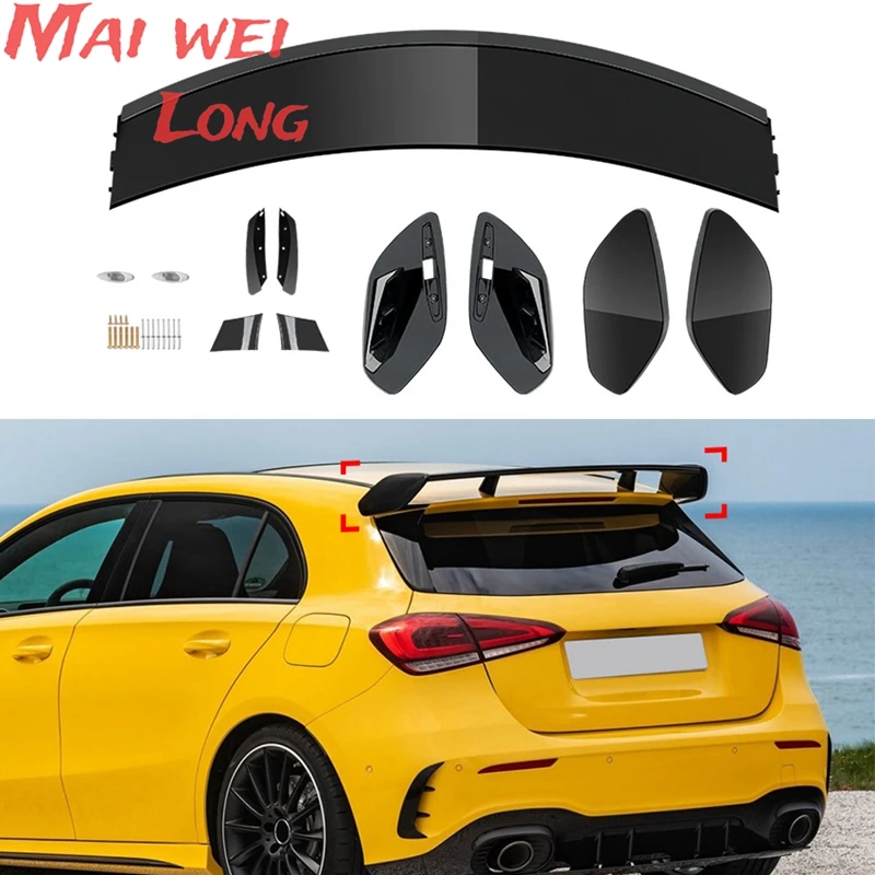 For 2013-2022 Mercedes Benz A Class W176 177 A180 200 220 250 260 AMG A45 Bodykit Rear Roof Trunk Spoiler Wings Car Accessories