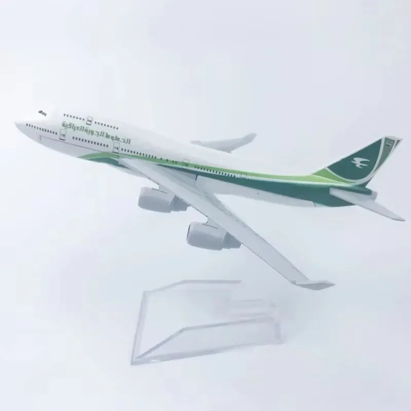 16cm 1:400 Scale 747 Alloy Metal Aircraft Model Iraqi Airways B747 With Aircraft Stand Collectible