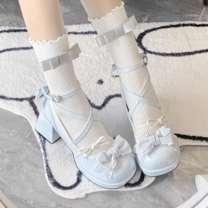 Lolita Girls' Tea Party With Waterproof Platform Lolita High Heels Cute Sweet Casual Fashionable Fairy Style Shoes