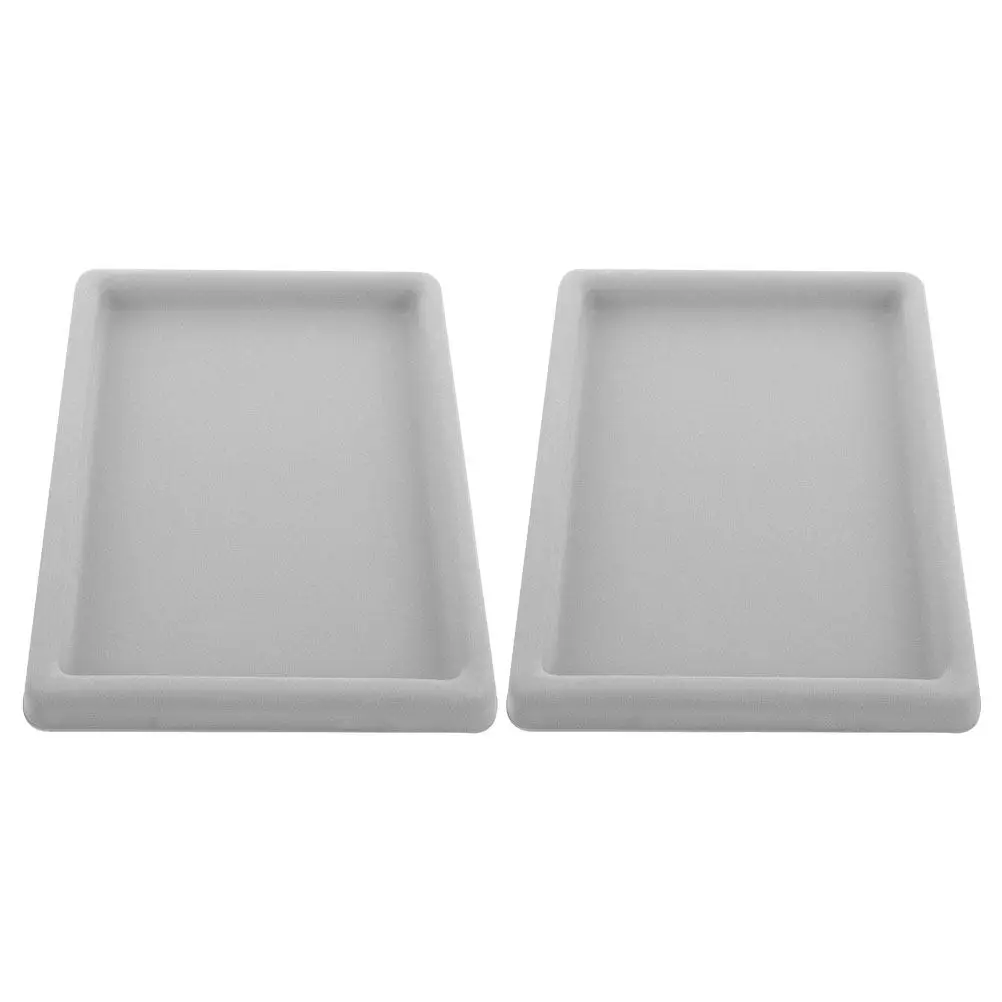 2Pcs Clear Lid Stackable Jewelry Tray Organizer for Rings Pendants Brooches Trinkets Small Necklace Bracelet Display Storage