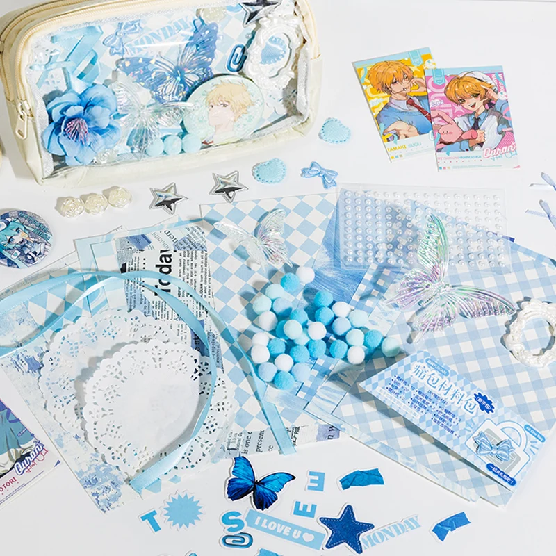 50PCS Itabag Insert DIY Material Paper Stickers Japanese Style Two-dimensional ACGN Goods Decoration Handmade Filling Materials