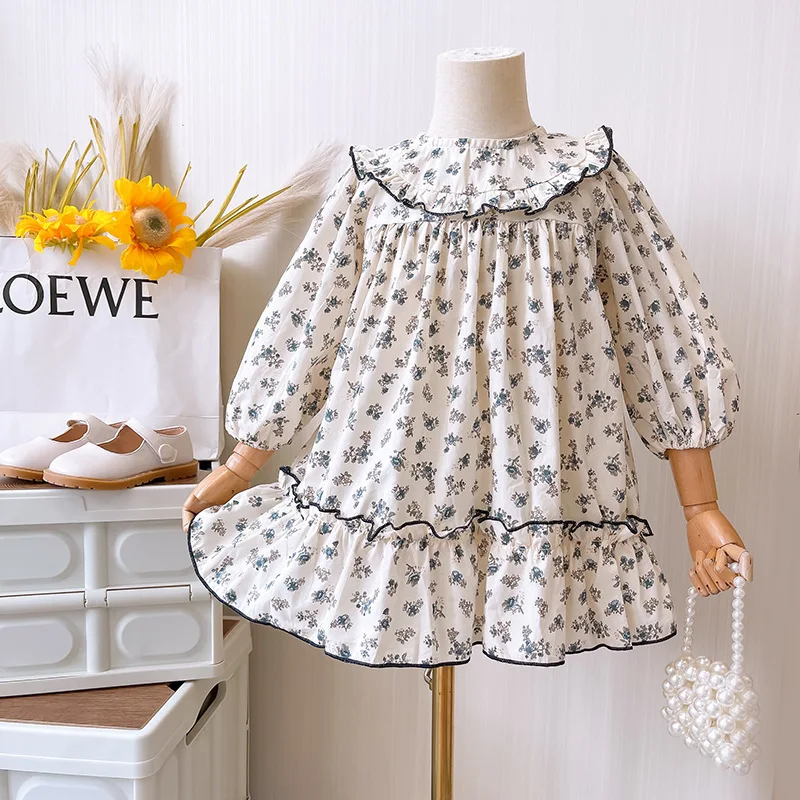 

Autumn Baby Girl Floral Dress Children's Sweet Loose Gentle Princess Dress