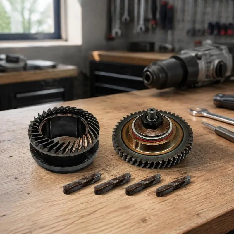 Two-Function Drilling Tool Transmission Gear Set, 49-Tooth and 31-Tooth Iron Replacement Gears for 26/28 Repair D2RD