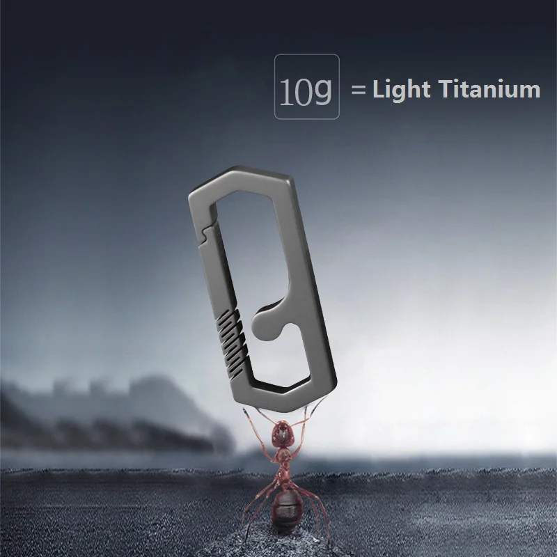 TC4 Titanium Alloy Keychain, Personalized And Creative, Simple Lightweight, Men's Belt Buckle With Good Elasticity