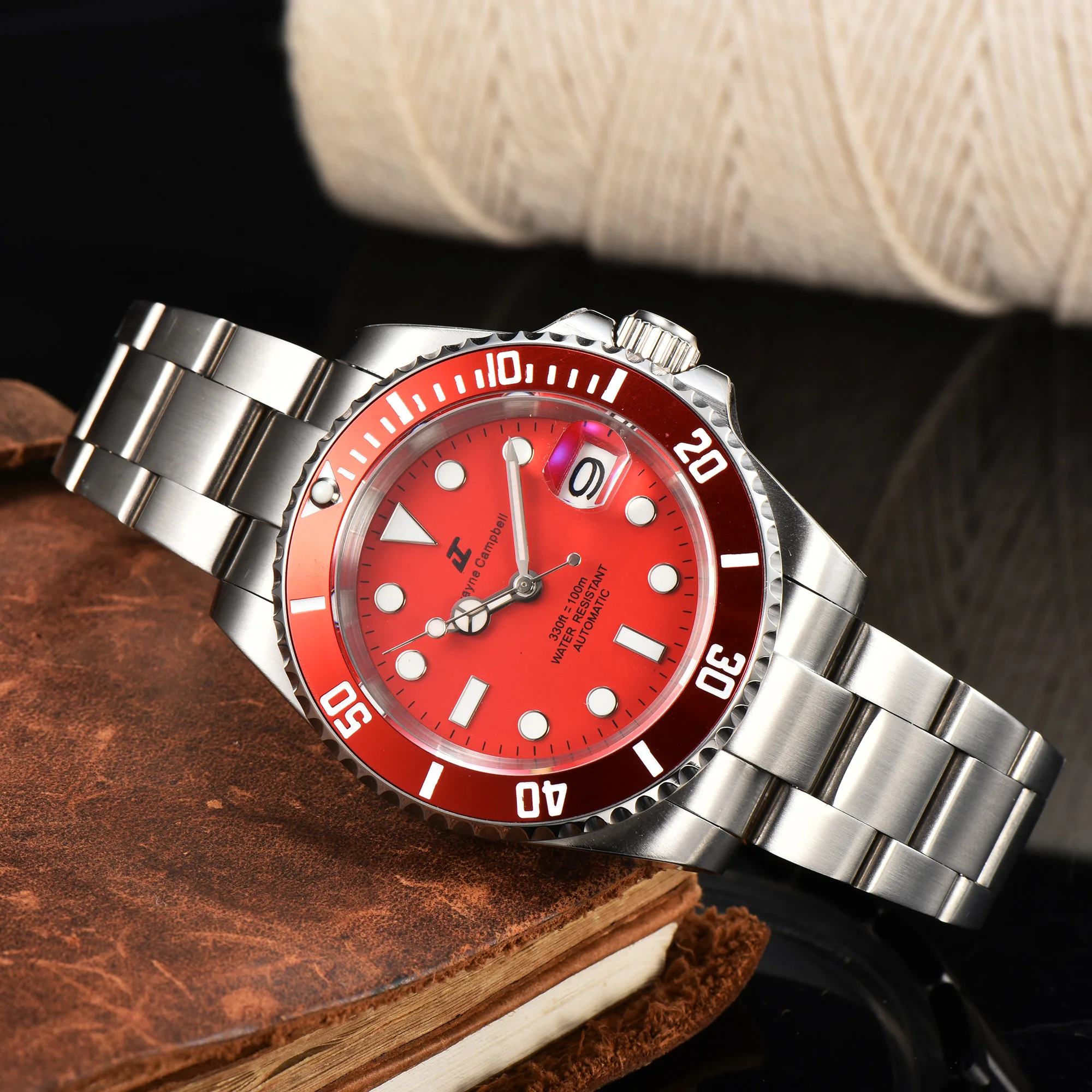 

40.5mm Diving Automatic Mechanical Men's watches NH35 Movement Ceramic Bezel Waterproof Wristwatch Sapphire GMT Case 20 Strap H