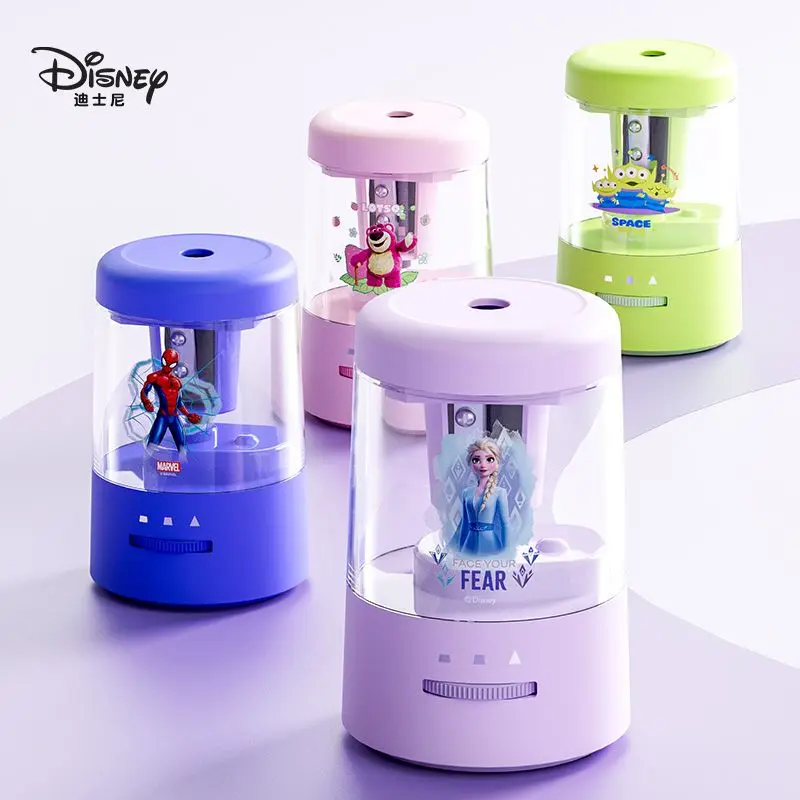 Electric Pencil Sharpener Frozen Marvel Comics Spider-Man Alien Strawberry Bear Rotary Pencil Sharpener Pupils