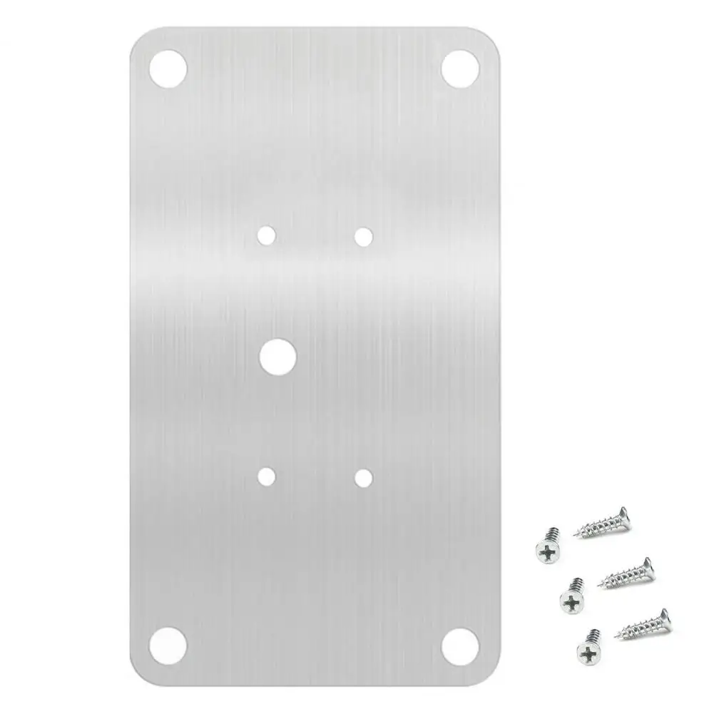 Hinge Repair Plate Anti-Rust Multi-Hole Hardware Stainless Steel Hinge Repair Plate with Fixing Screws for Kitchen Cabinet