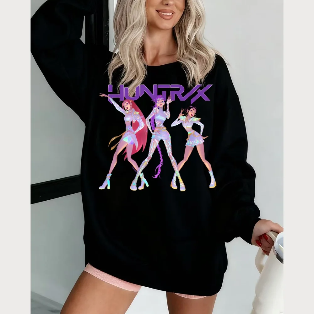 2025年新作アニメ魔女狩り女子グループセーターコミックストリートウェアプルオーバー長袖コットン大きいサイズゆったりスウェット