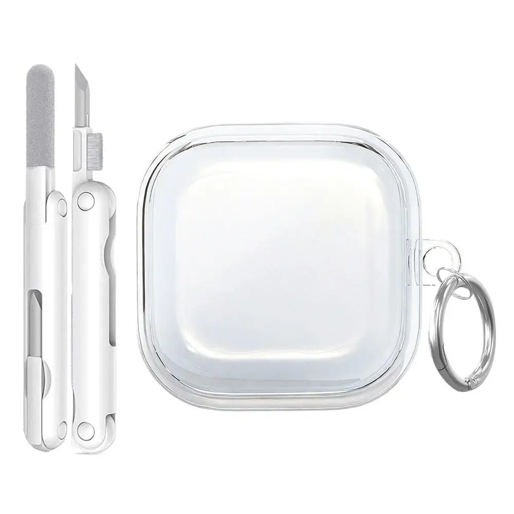 

For Galaxy Buds 4 Case Soft Transparent Tpu Case Lightweight Wear-Resistant Earphone Case Accessories with Keychain&cleaner Pen