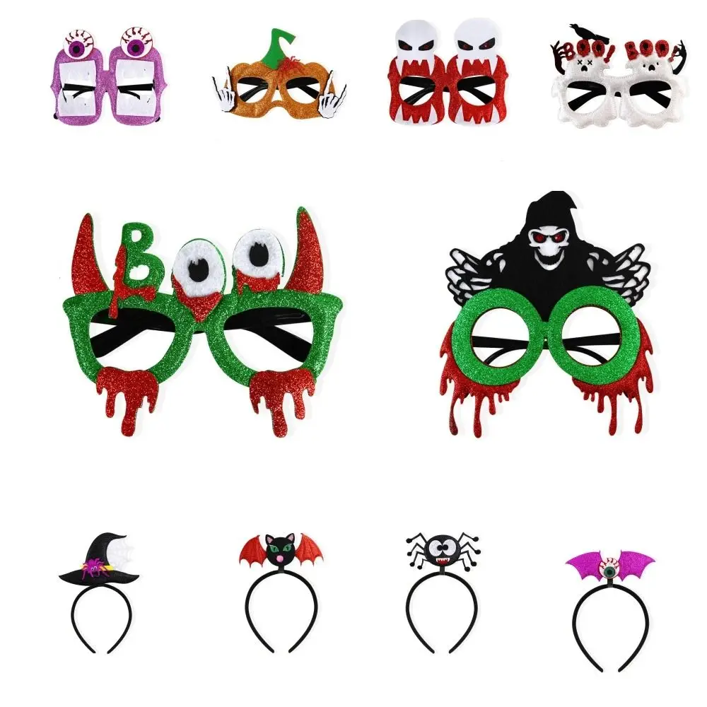 Opaska na Halloween z motywem nietoperzy, akcesoria do włosów DIY, dynie, okulary na Halloween, ozdoba na głowę, nakrycie głowy, opaska do włosów z pająkami, dla dzieci.