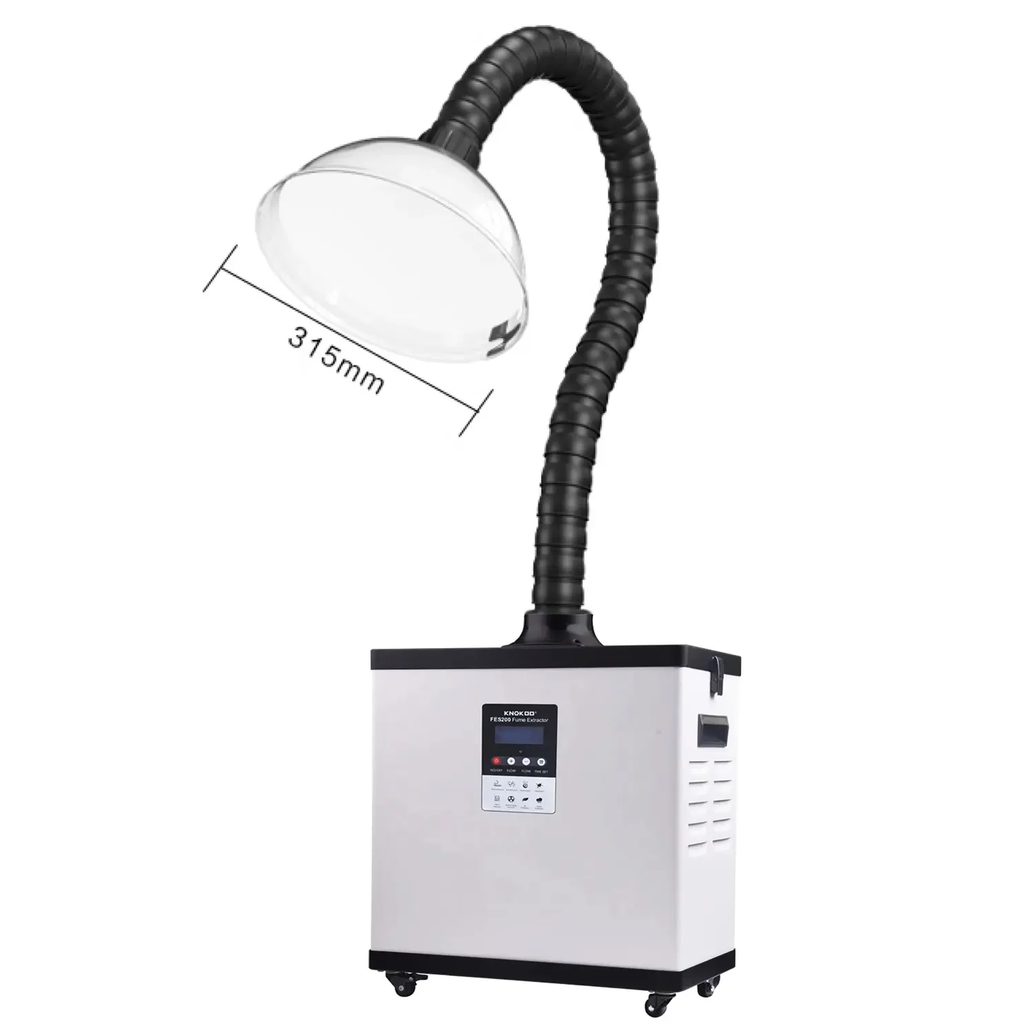 

KNOKOO 210W Fume Extractor FES200 for Hair Salon Keratin Treatment, Moxibustion,Beauty Co2 Laser Treatment and Skin Clinic