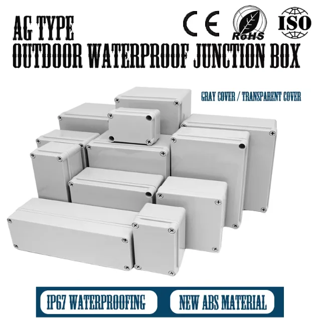Transparent Waterproof Outdoor Enclosure Plastic Box Electronic Project Case Instrument Electrical Box IP66Junction Box Housing