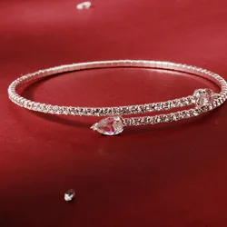 Miallo Fashion Rhinestone Bracelets for Women Silver Color Bangle Shining Luxury Trendy Ladies Girls Bracelet Jewelry Gifts 2026