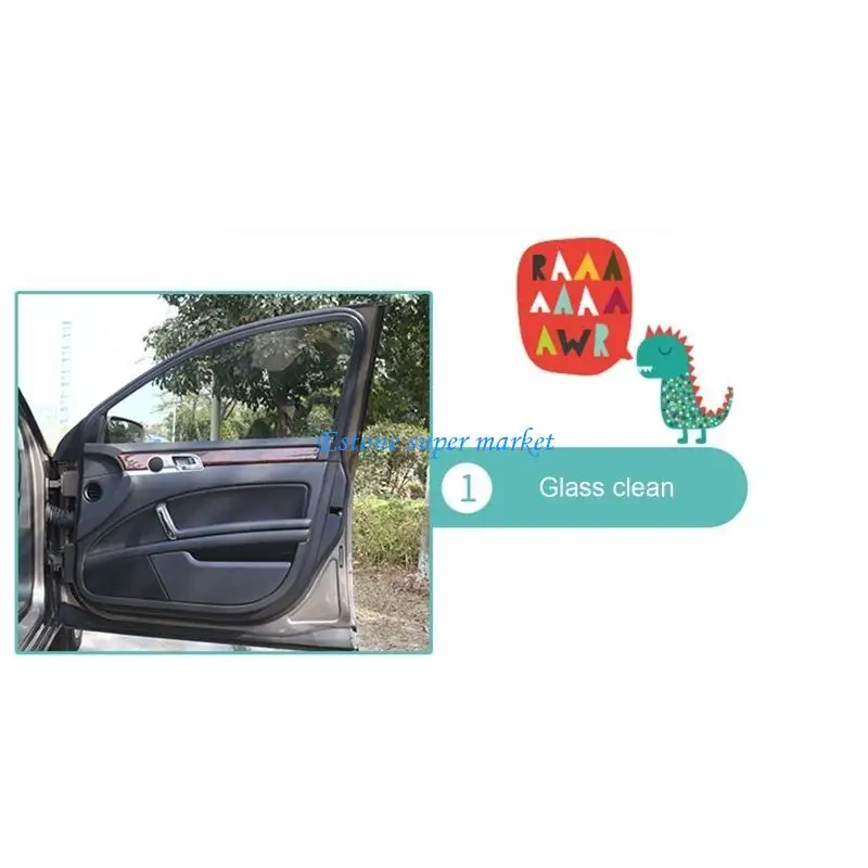 

090B Cartoon Car for Sun Shade for Baby Kids Children with UV-Protection Sunshade Protector Protects from for Sun Side Front