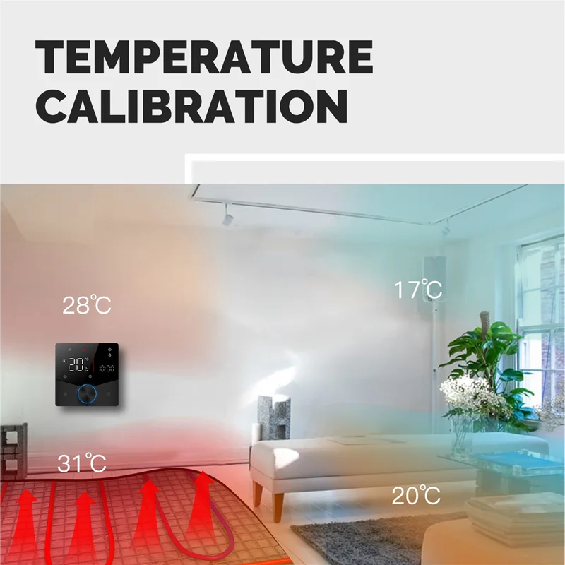 ХОРОШИЙ Wi-Fi термостат с подогревом воды, аксессуары Tuya Smart APP Control для Alexa Google Voice-черный