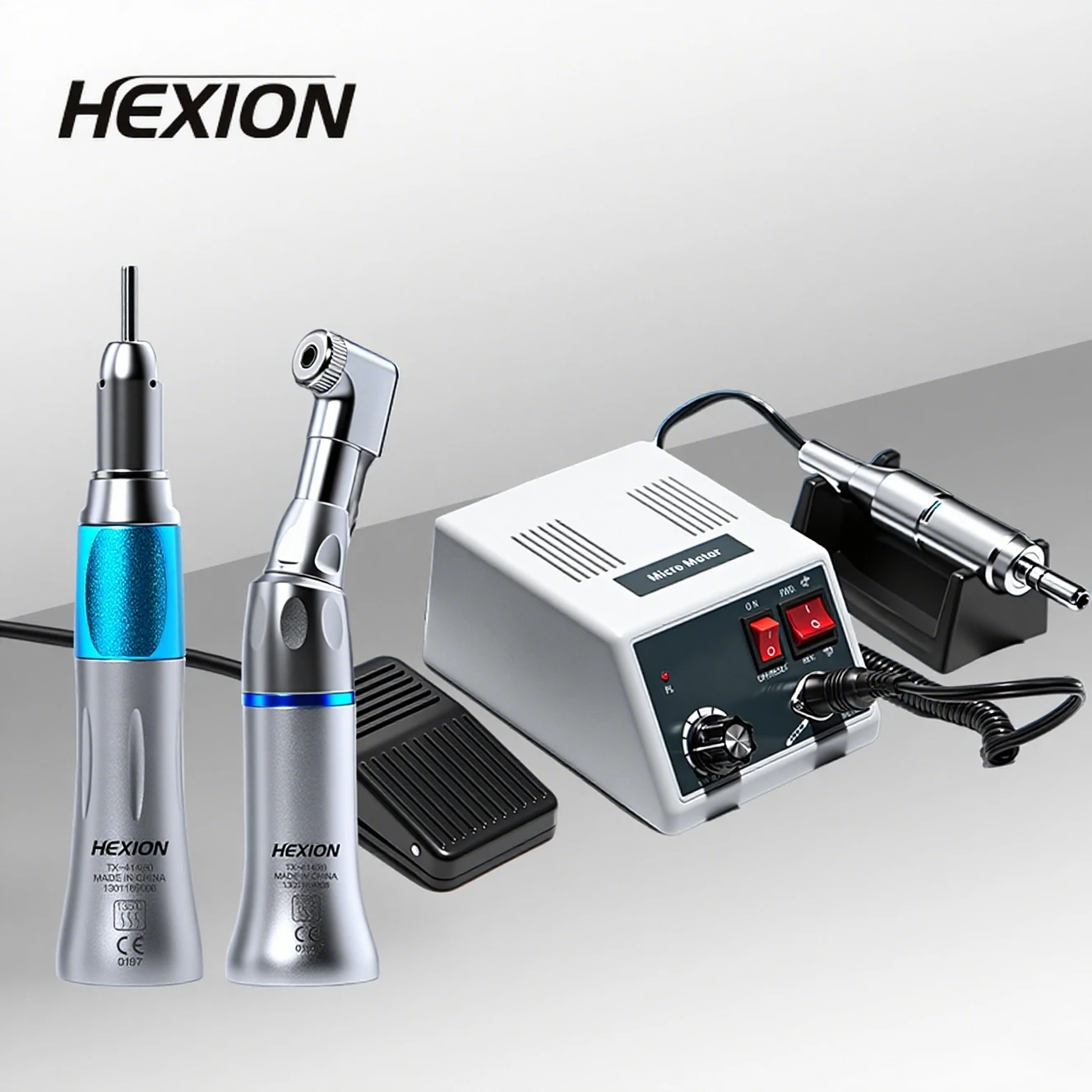 

HEXION 35000 об/мин, микромотор для стоматологической лаборатории, E-TYPE, 18 ручек и низкоскоростной набор наконечников 1:1, бесщеточный двигатель, полировка/шлифовальная машина для марафона