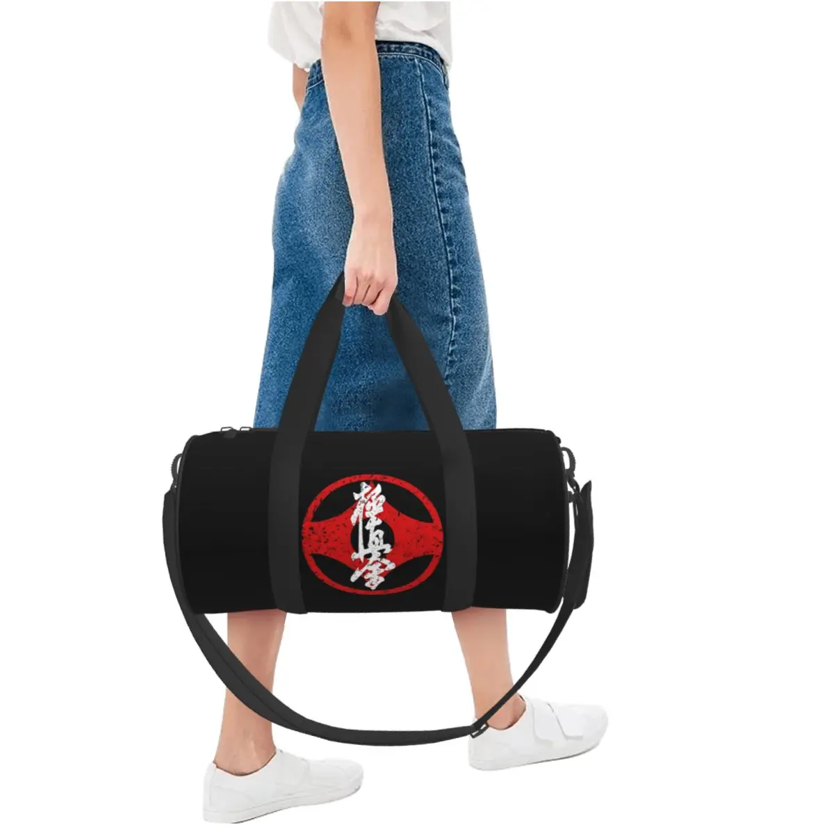 Gym Bag Kyokushin Kaikan Karate Symbol Kyokushinkai Sports Bag Large Capacity Couple Waterproof Handbag Funny Travel Fitness Bag