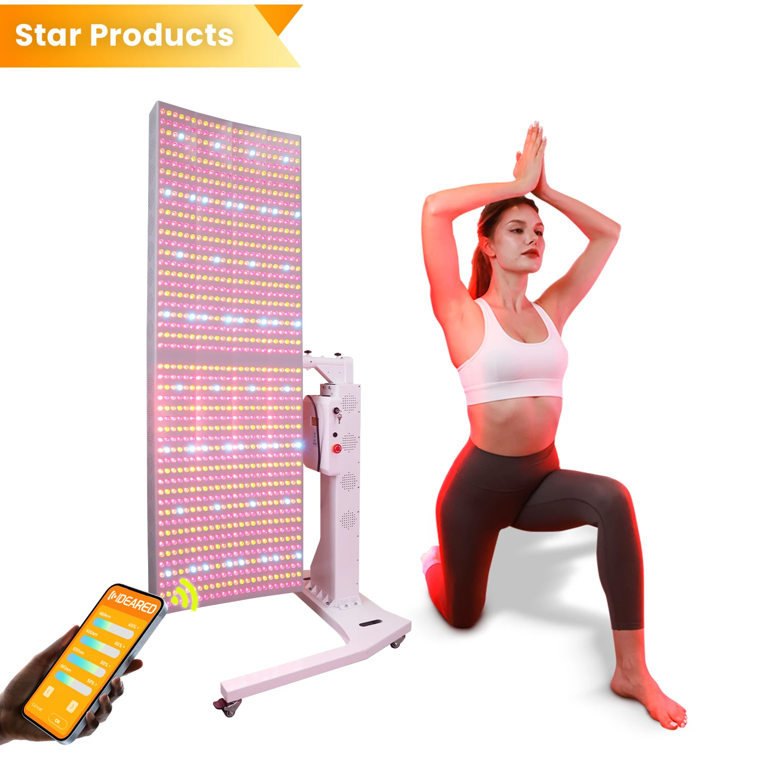 2026 IDEATHERAPY Sport Fitness New Infra Whole Body RLPRO2000-L 9 Wavelength Led Bed Lamp Device Machine Red Light Therapy Panel