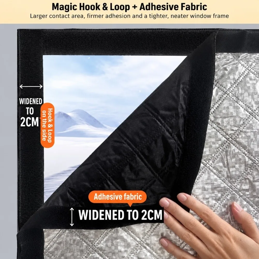 Thickened Material Thermal Insulation Curtains Graphene Coating Sun Shading Cold Proof Curtains Sealing Design Heat Insulation