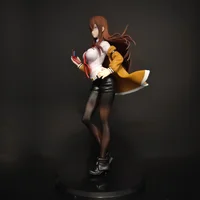 22cm Steins Gate Makise Kurisu Anime Girl Figure Steins;Gate Kurisu Makise Action Figure Assistant Figurine Model Doll Toys Gift 4