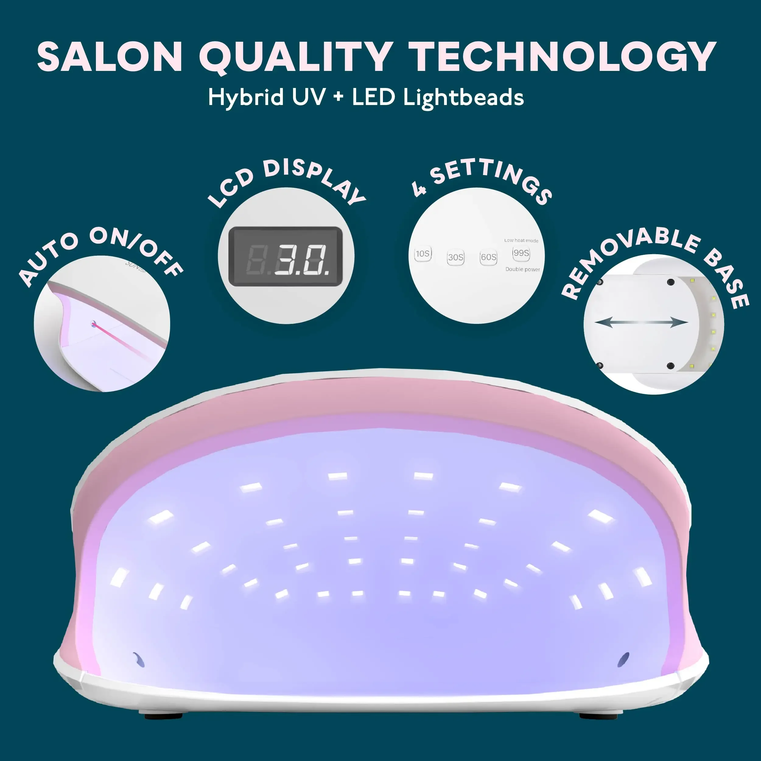 SUNUV SUN4S Nail Lamp 48W UV LED Nail Dryer for Curing Gels Polish With Smart Sensor Manicure Nail Art Salon Equipment Brand