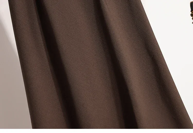 Koreanischer Stil, einfarbig, hohe Taille, elastischer Bund, Damen-A-Linien-Röcke, Alltagskleidung, Frühjahr/Herbst 2026, neu, elegant, vielseitig. – Detail 28
