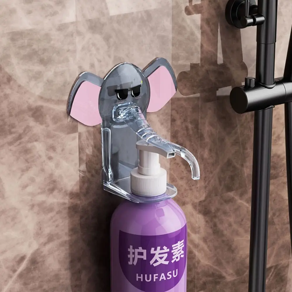 Cute Bathroom Shower Gel Elephant Shelf Cartoon Fun Wall Hanging Shampoo Rack Moisture-proof Punch-free Hand Sanitizer Stand