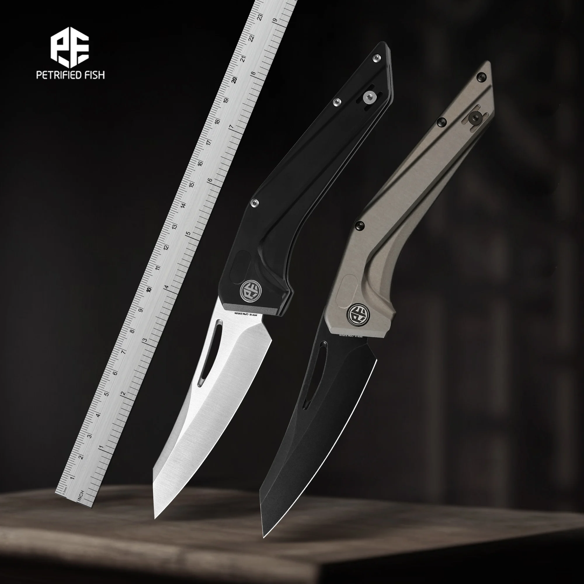 

Petrified Fish PFP15 Folding Knife S35VN Tactical Folding edc Tool Multifunctional Fish High Quality Camping Knife Survival