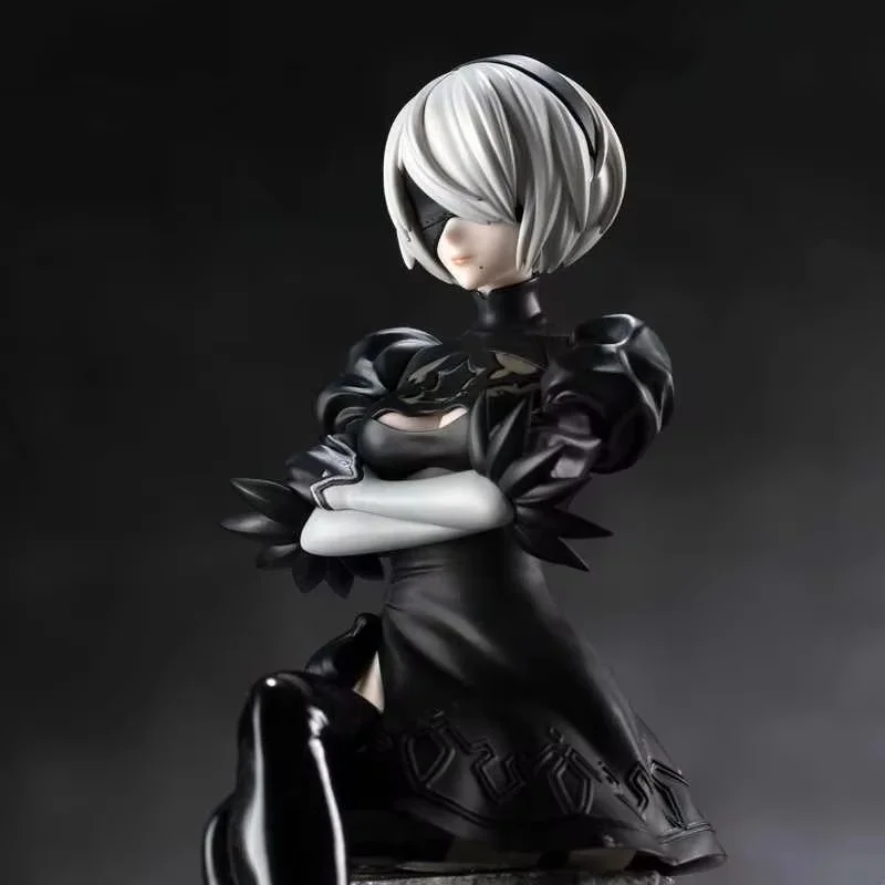 In Stock Original Sega Nier:Automata Ver1.1a 2b Yorha No. 2 Type B Premium Chokonose Anime Figure Model Collectible Toy 130mm