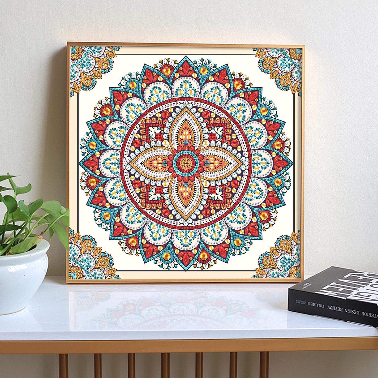 Flower Special Shape Diamond Art Painting Kit for Adult Beginner,Crystal Diamond Special Shape Kit for Home Wall Decoration Gift view 4