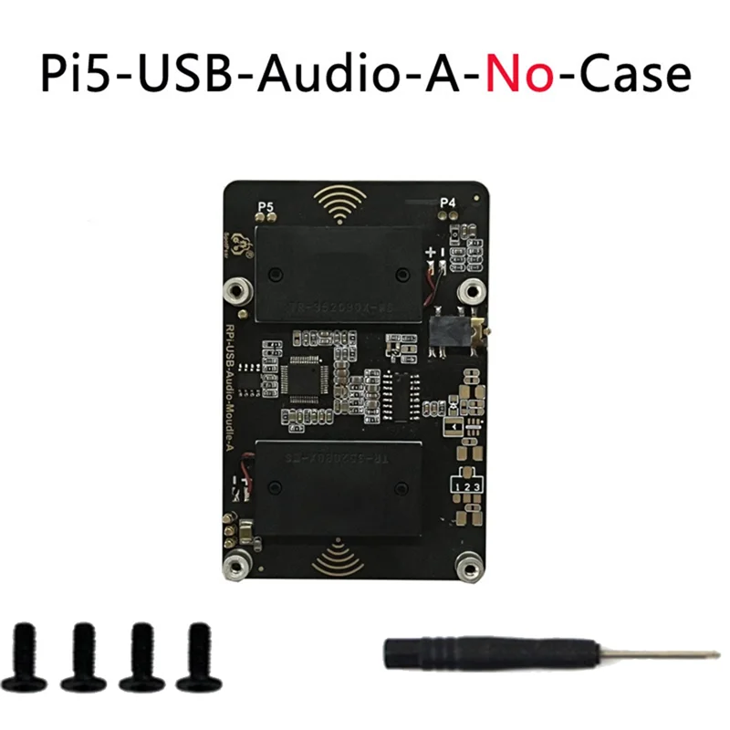 USB Audio Geluidskaart Module HOED Voor Raspberry Pi 5 Met Oortelefoonaansluiting Zoemer Luidspreker Voor Rpi 5 Vervangende Onderdelen Accessoires PCB