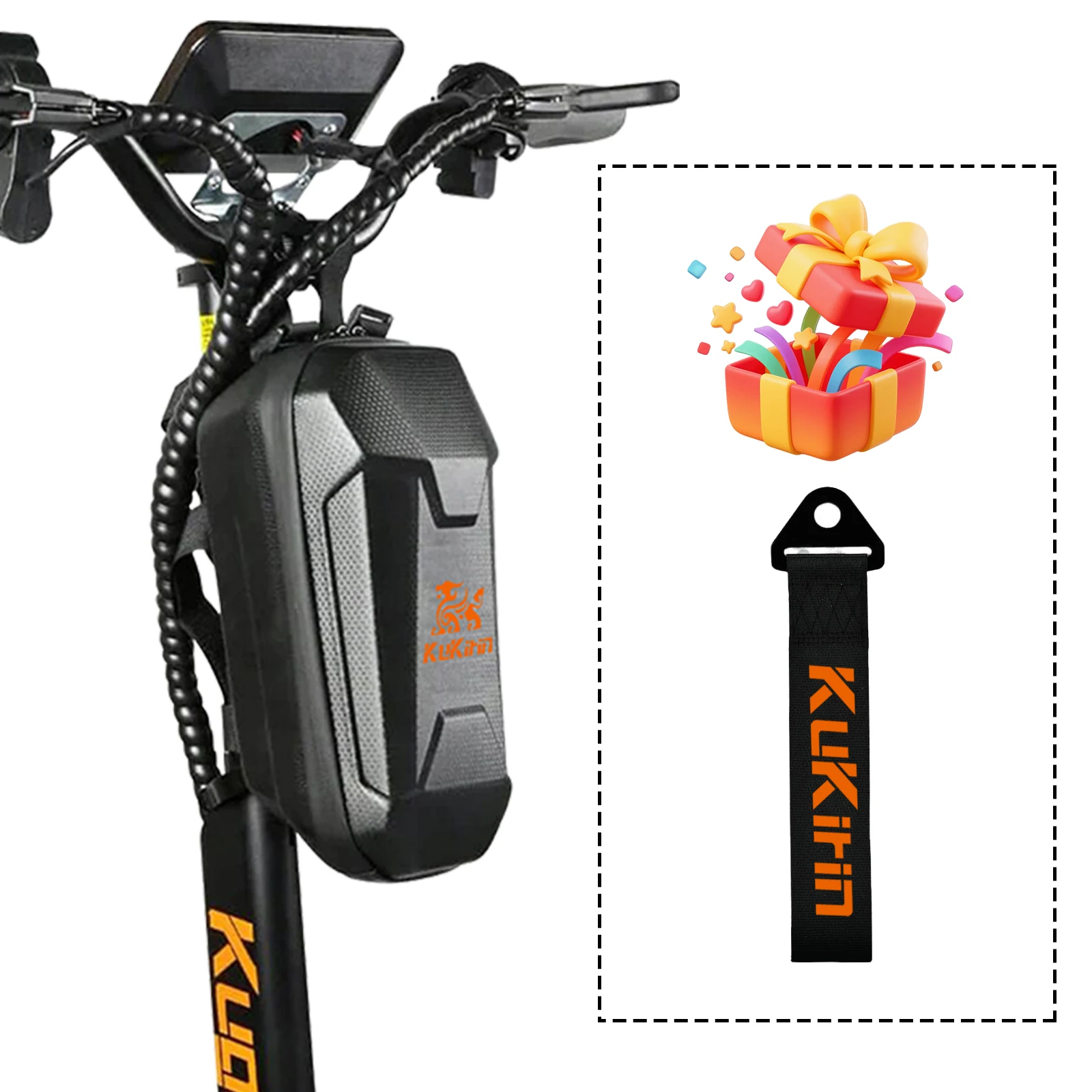 

Kukirin Electric Scooter Bag 2L Premium Large Capacity Hard Shell Portable Anti-fall Waterproof Rainproof Front Hanging Organize