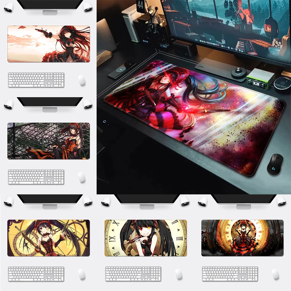 

Tokisaki Kurumis Mousepad HD Printing Computer Gamers Locking Edge Non-slip Mouse Pad XXL90x40cm Keyboard PC Desk Pad