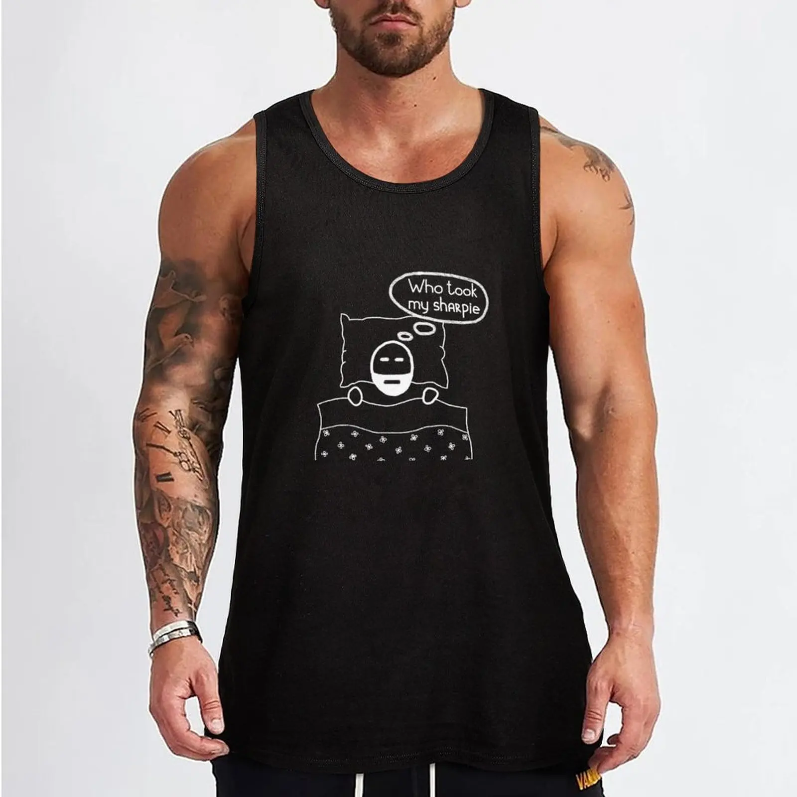 Who took my sharpie? Stagehand humour. Tank Top T-shirt man Men's t-shirts