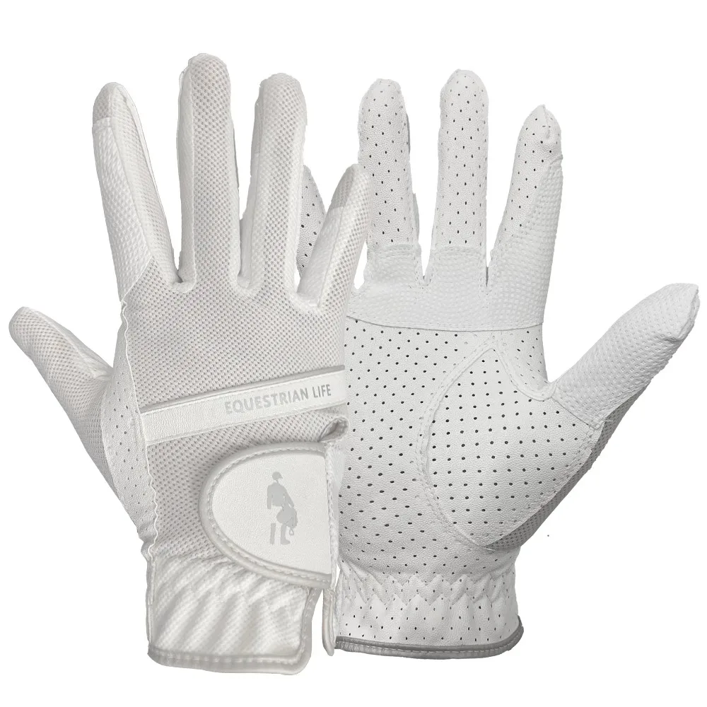 Rękawice jeździeckie Sportowe Elastyczne Rękawice Siatkowe Antypoślizgowe Oddychające Odporne na Ścieranie Rękawice Rowerowe Sprzęt Jeździecki