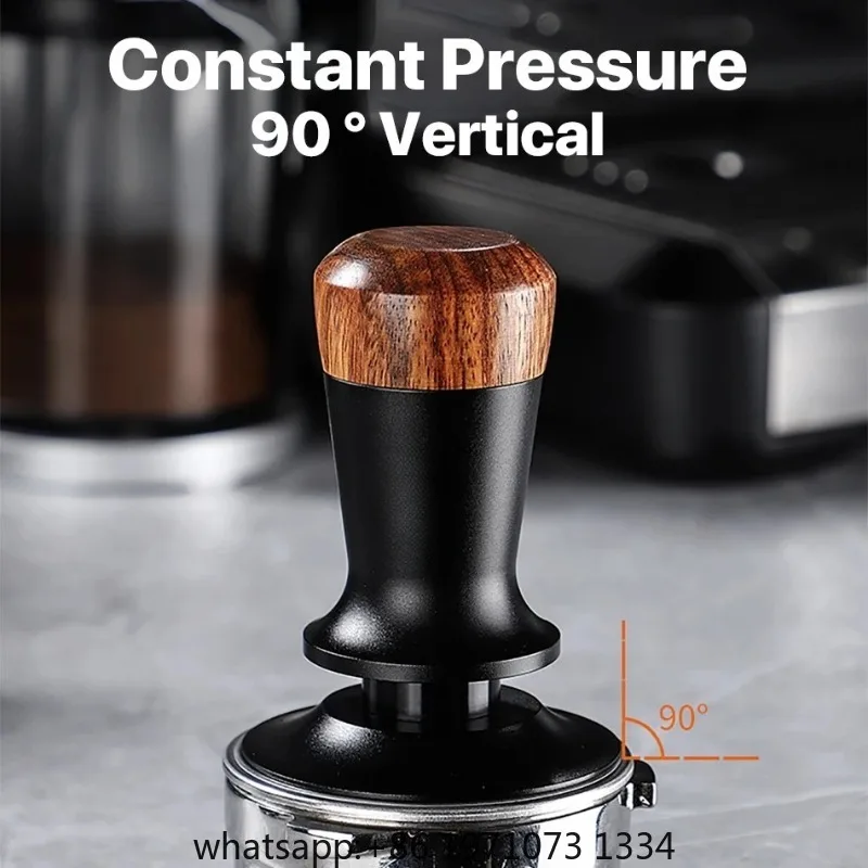 Constant Pressure Coffee Tamper, Espresso Distributor, Stainless Steel Force Powder Press, Thread Base Hammer, 51mm,58mm