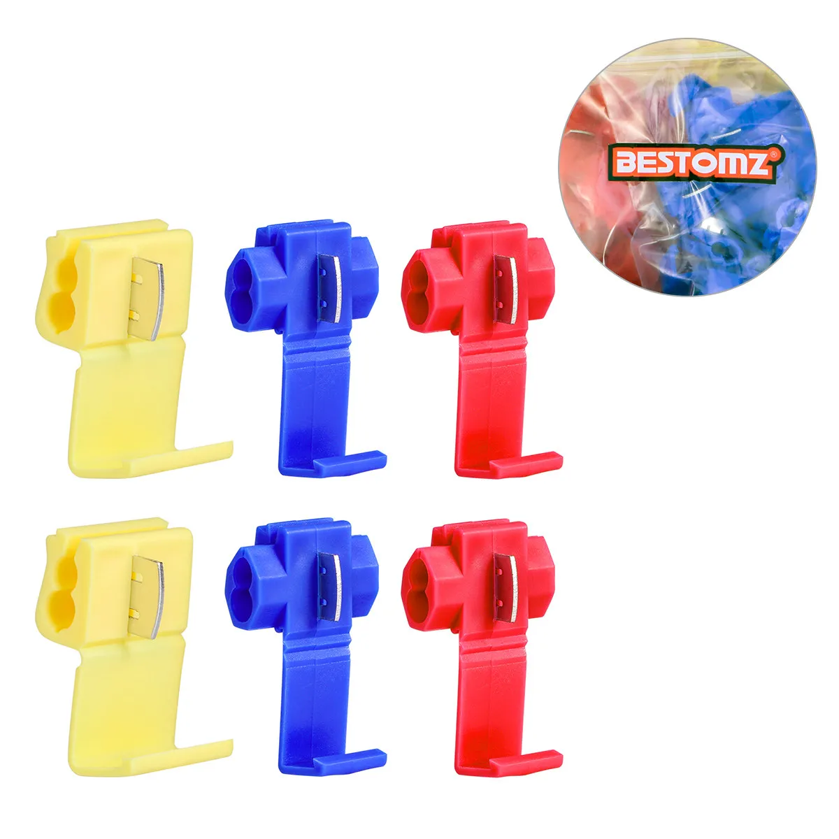 Wire Connectors 100Pcs Solderless Quick Clamp Branch Terminals for Automotive Electrical Wiring Installation