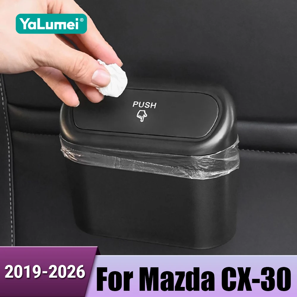 2Pcs Auto Mülltonne Mülleimer Lagerung Box Organizer Für Mazda CX-30 CX30 DM 2019 2020 2021 2022 2023 2024 2025 2026 Zubehör