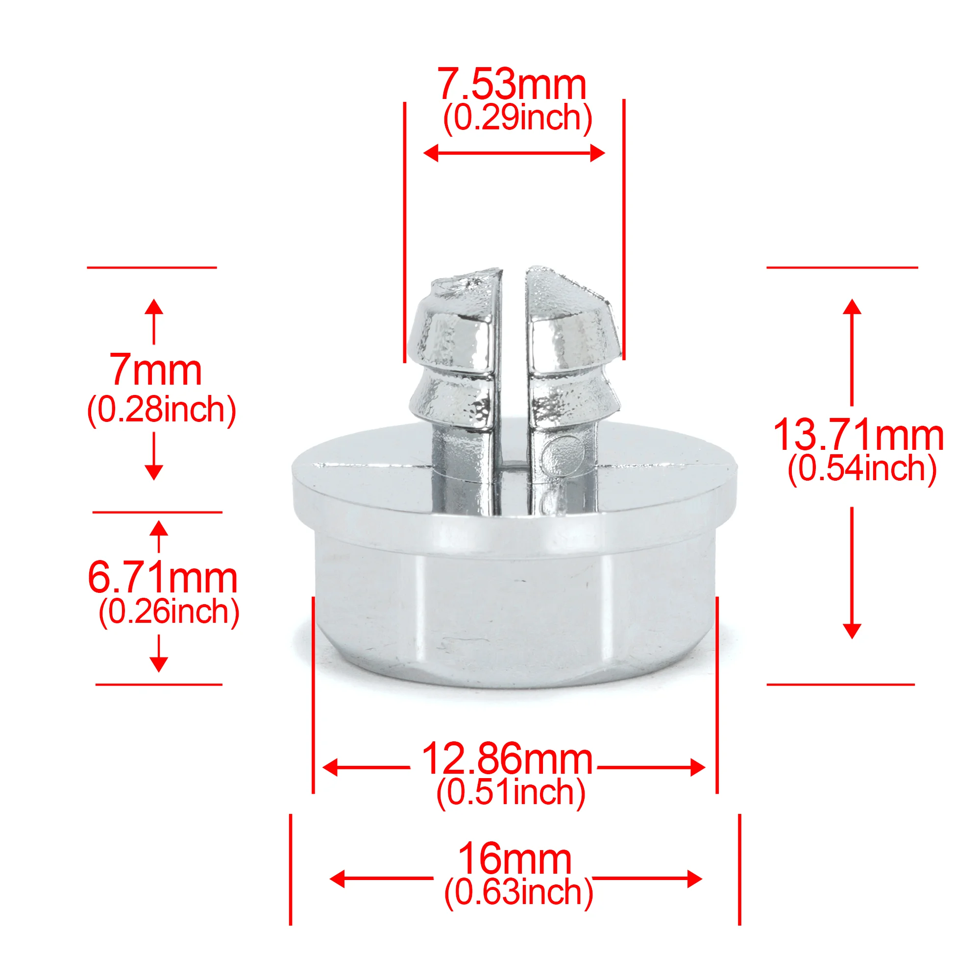 CFPerformance 125 Stück 7,35mm/0,29 Zoll Dekorationsbolzen Universal für Felgenrand-Dekoration Ersatzteile für Räder und Reifen Zubehör – Detail 2