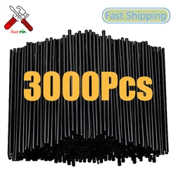 50-3000Pcs Multicolor Drinking Straws rietjes Milk Tea Bar Party Wedding Kitchen Home Accessories Beverage Black Straw Wholesale