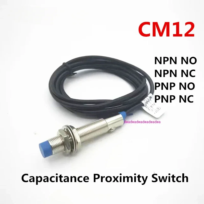 M12 PNP NC proximity capacitance swith normally close switch DC 3 wires sensor distance 4mm detect