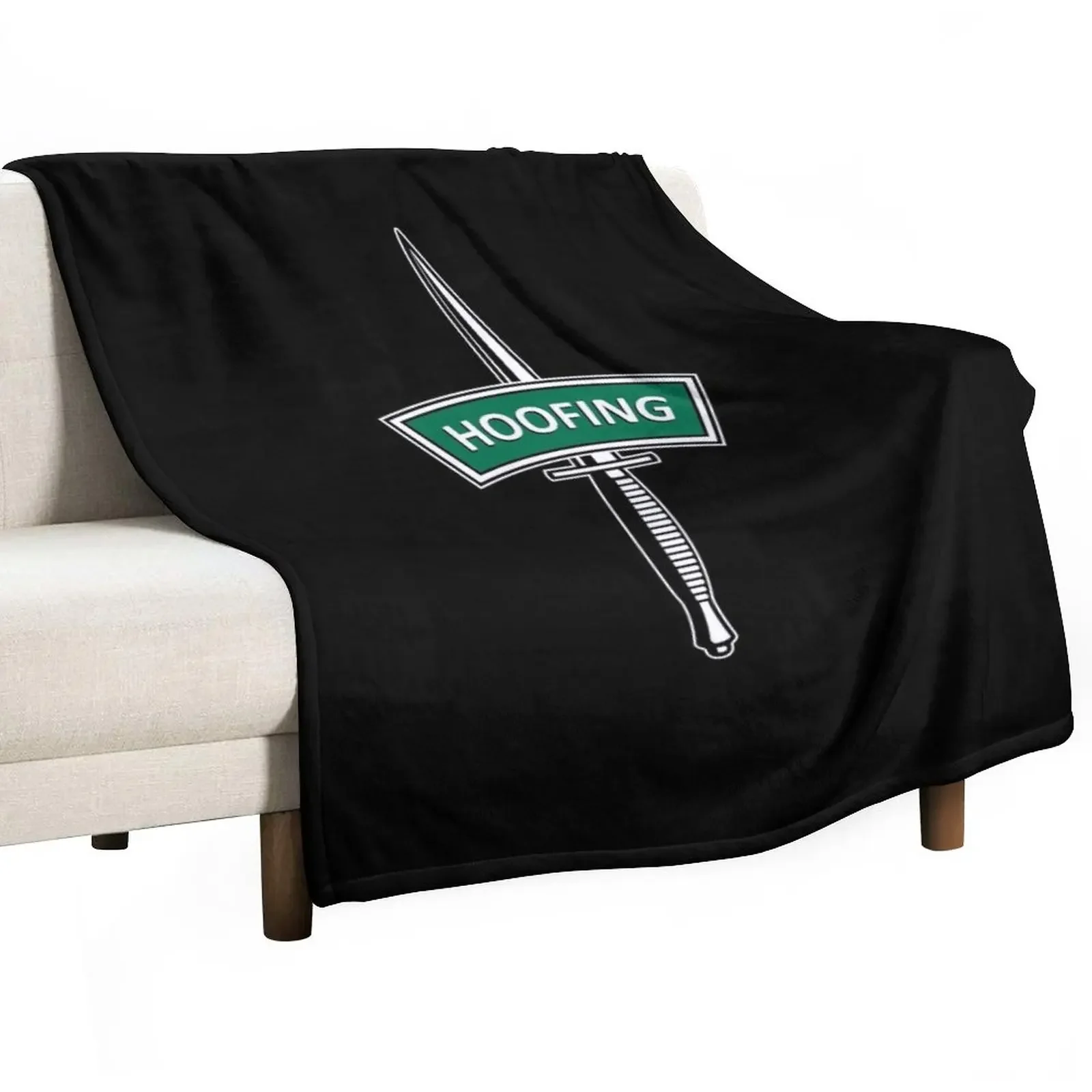 Royal Marines Commando - HOOFING Throw Blanket Furrys Soft Big valentine gift ideas Hairys Blankets