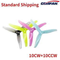10Pairs(10CW+10CCW) Gemfan Hurricane 3016 3-Blade Propeller 1.5mm / 2mm (Random Color)